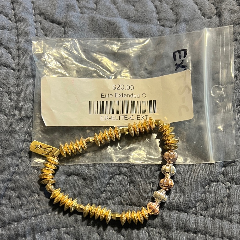 Chic Gold and Silver Beaded Bracelet